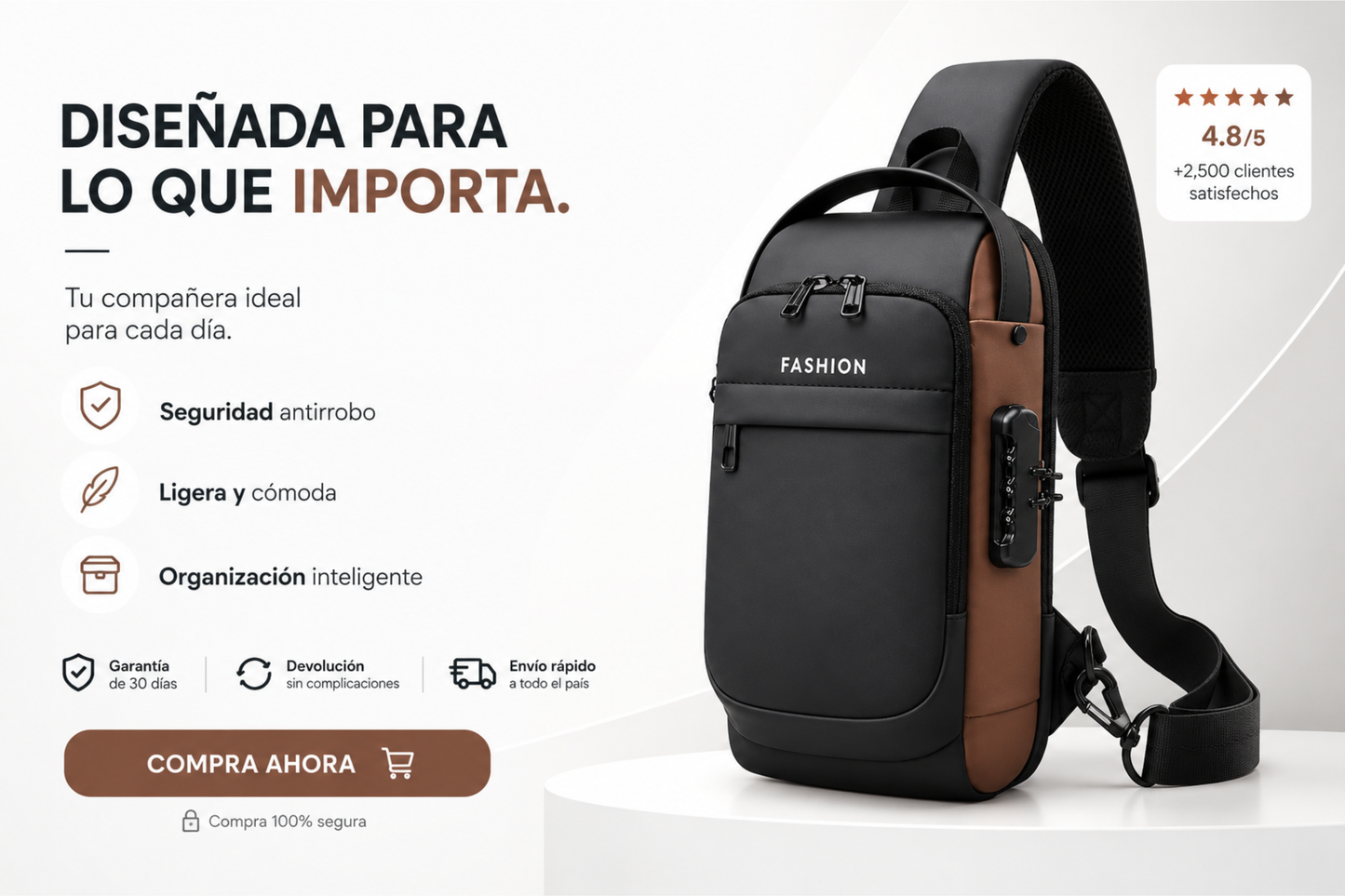 SecureGo - Seguridad, comodidad y carga portátil en un solo bolso