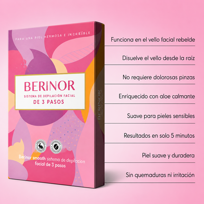BERINOR Smooth™ Sistema de Depilación Facial 3 Pasos