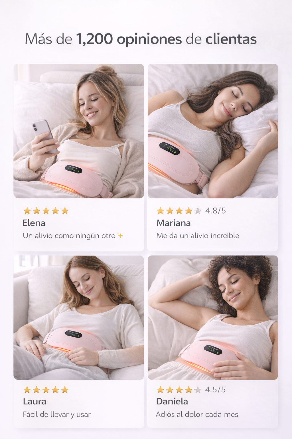 Relivia - Almohadilla térmica para cólicos con alivio inmediato