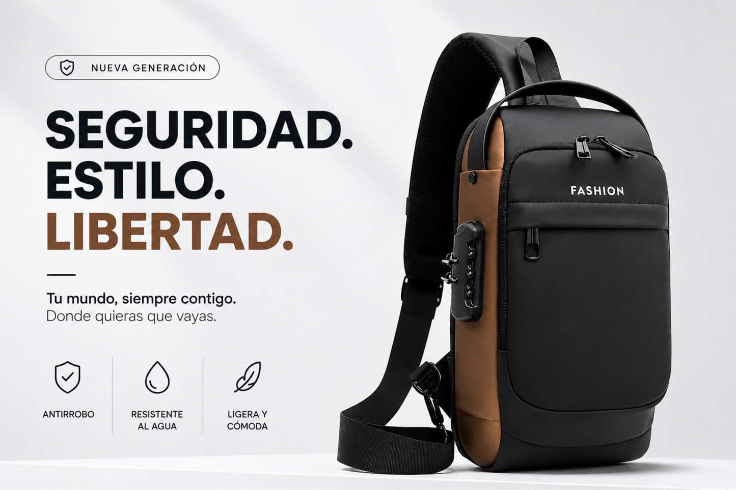 SecureGo - Seguridad, comodidad y carga portátil en un solo bolso