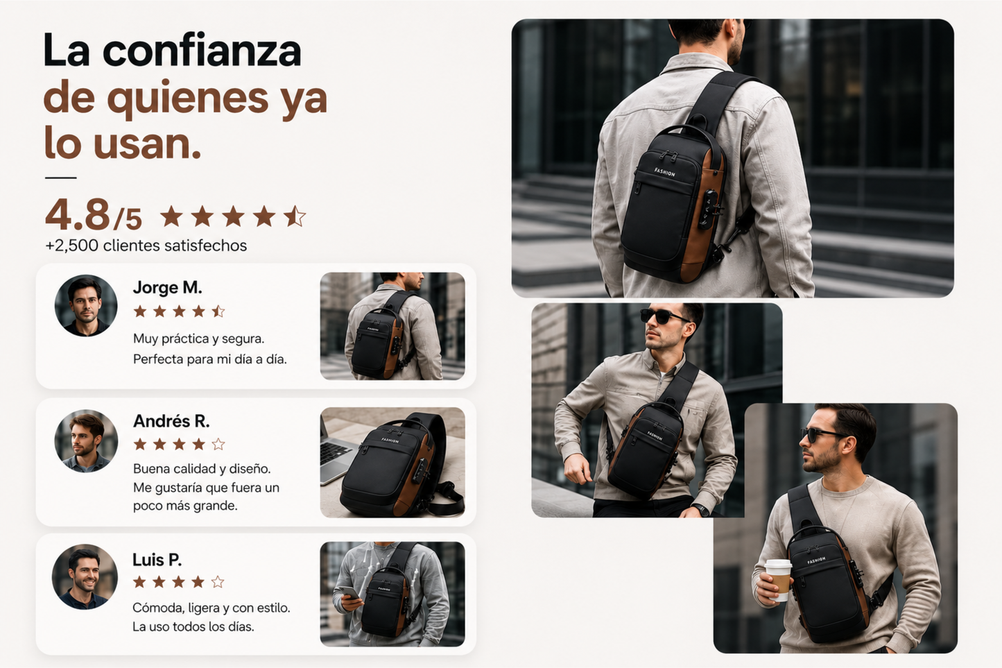 SecureGo - Seguridad, comodidad y carga portátil en un solo bolso
